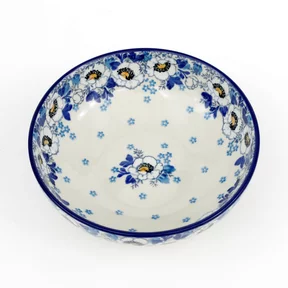 Miska ceramiczna B90 0,5l <br> 2222X Biało-niebieskie anemony